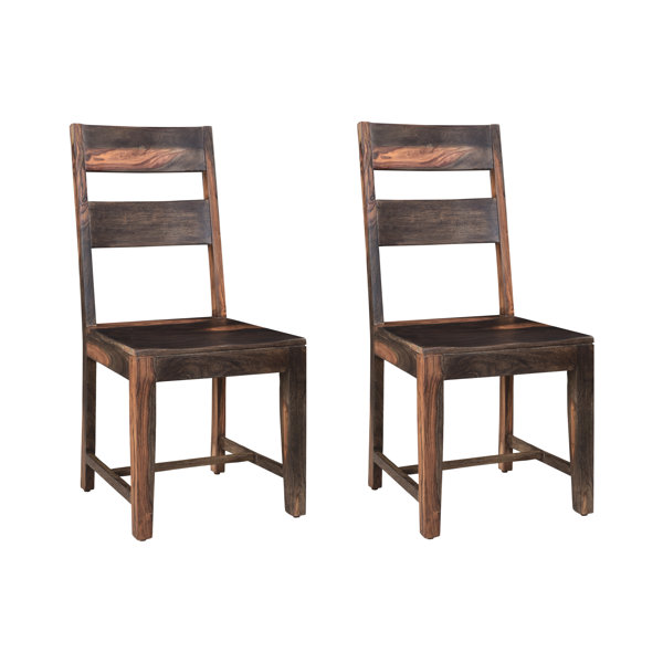 Loon Peak® Larae Solid Wood Slat Back Side Chair Wayfair